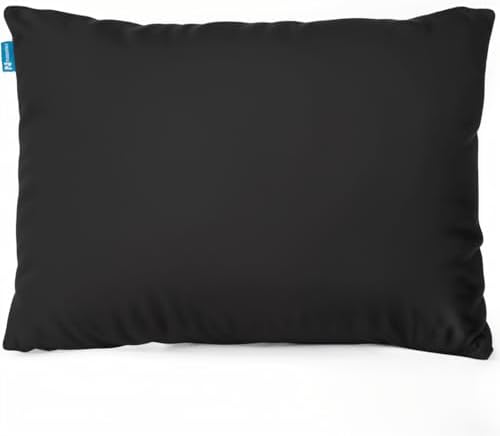 Nappler Black Shredded Memory Foam Travel Pillow - Compressible Breathable Machine Washable