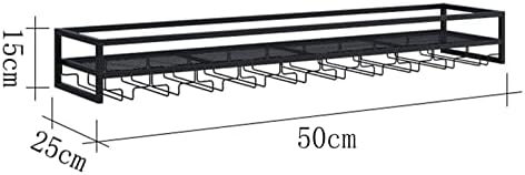 ALDEPO Wall-Mounted Wine Rack with Iron Frame and 50cm Design 1