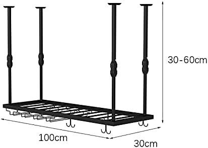 Suuim Wine Rack Hanging Glass Holder with Adjustable Height and Durable Metal Construction
