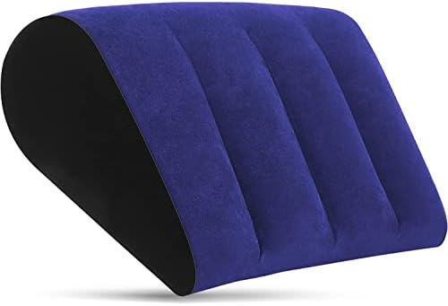 DASGUTES Inflatable Wedge Pillow - Blue Red Minimalist Yoga Support Cushion