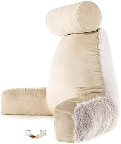 Husband Pillow XXL Reversible Faux Fur Reading Pillow