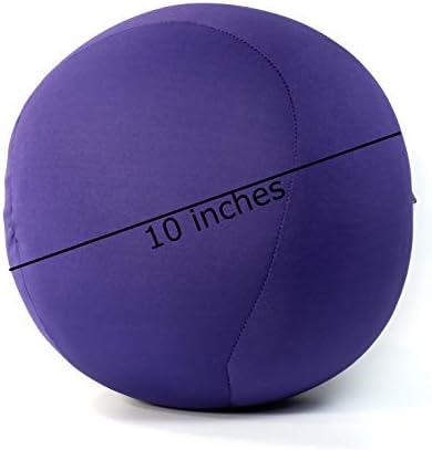 Mushy Pillows Ball Shape Round Bolster Microbead Support Throw Pillow Purple 1