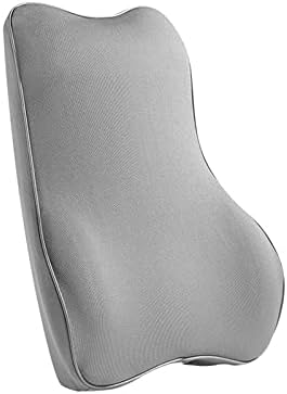 Car Lumbar Support Pillow Memory Foam Office Backrest Cushion 46x40x12cm Gray