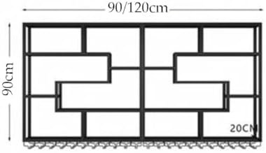 SilteD Wall-Mounted Wine Rack - 120x20x120Cm Metal Holder