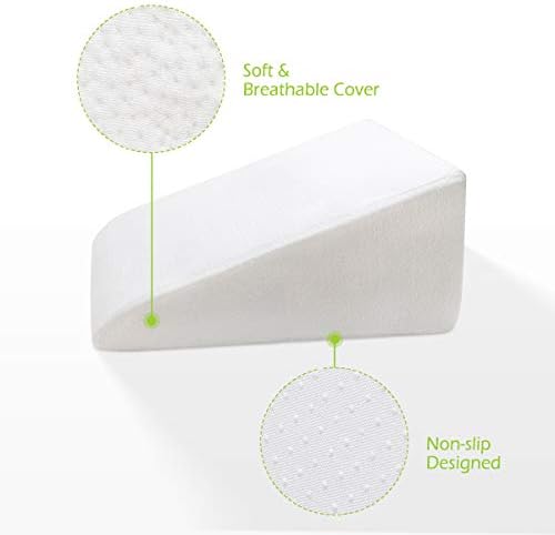 OasisCraft 12 Inch Bed Wedge Pillow for Acid Reflux
