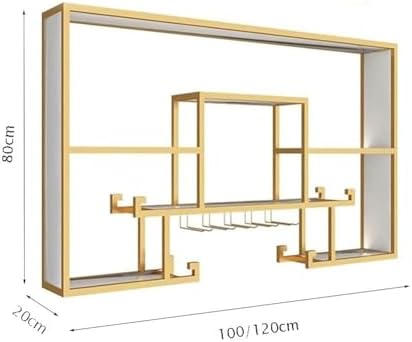SilteD Wall Mounted Wine Rack with Industrial Iron Design