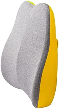 Memory Foam Lumbar Support for Office Chairs Yellow 40x40x10cm