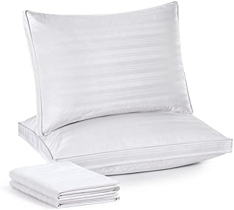 Puredown Goose Feathers and Down Pillow King Size Set of 2