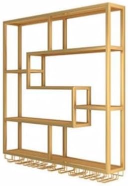 SilteD Wall-Mounted Wine Rack - 120x20x120Cm Metal Holder