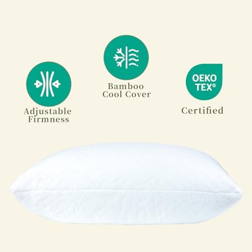 Ashena Adjustable Pillow with Cooling Bamboo Cover