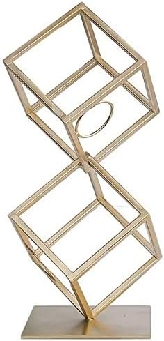BOCbco 2 Layers Tabletop Wine Racks Gold Iron Design for 2 Bottles