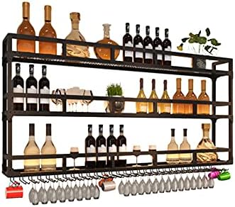 SilteD Wall-Mounted Wine Rack with 2-Tier Metal Design