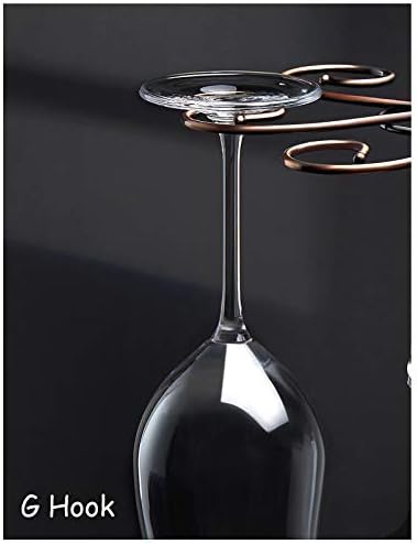BOCbco Bronze Spiral Wine Glass Rack with 6 Hooks