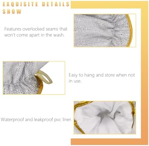 Realand 2 Pairs Dish Washing Gloves with Non Scratch Sponges