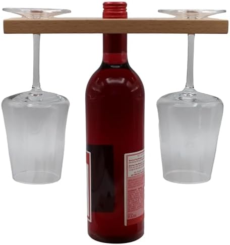 SlidingSusan Wine Glass Holder - 10 Inch x 35 Inch Beachwood Rack