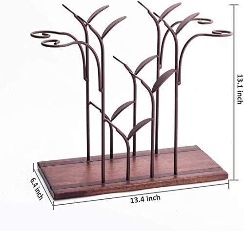 BOCbco Tabletop Wine Rack 4 Bottles 4 Glasses 1
