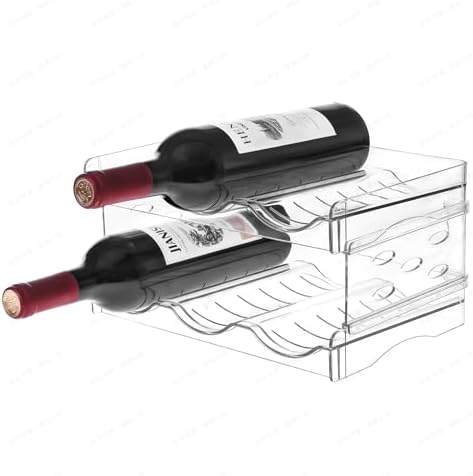 YENXIKU 2 Tier Wine Rack for Countertop and Fridge