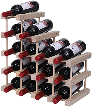 Guilai 16-Bottle Wood Wine Rack Cabinet