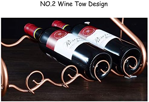 BOCbco Wrought Iron Wine Rack with 4 Bottles and 6 Stemware Holders