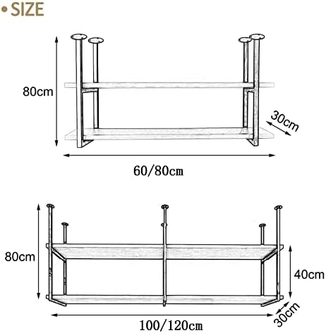 Hanging Wine Glass Rack with Wrought Iron Design