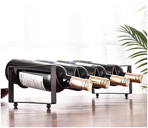 ALDEPO 4 Bottle Freestanding Metal Wine Rack