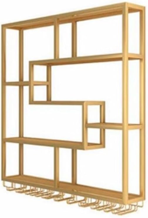 SilteD Wall-Mounted Wine Rack - 120x20x120Cm Metal Holder