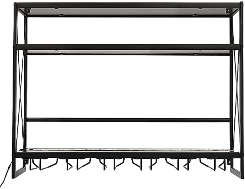 Gagalayong Wall Mounted Wine Rack with LED Light