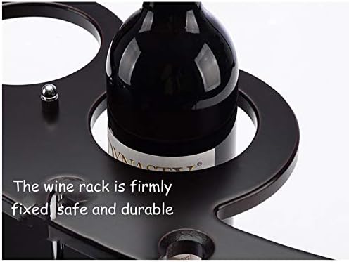 Nordic Wrought Iron Wine Rack with 2 Bottles 6 Glasses