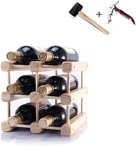 ALDEPO 8 Bottle Freestanding Wine Rack Solid Wood
