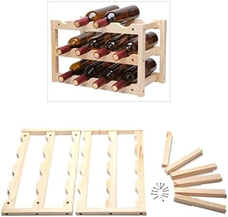 ALDEPO 12-Bottle Wood Wine Rack Christmas Reindeer Style
