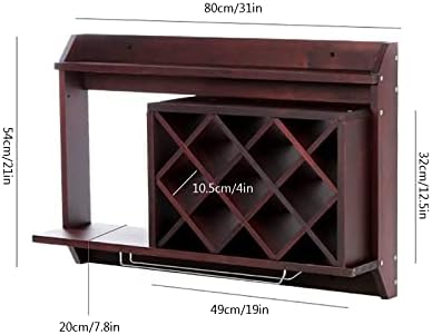 KOHARA Wall-Mounted Wine Rack 3-Layer Wooden Display