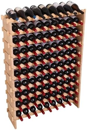 FDHUIJIA 90 Bottle Bamboo Wine Rack Cabinet
