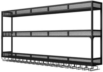 SilteD Wall-Mounted Wine Rack 2-Tier Modern Metal Holder