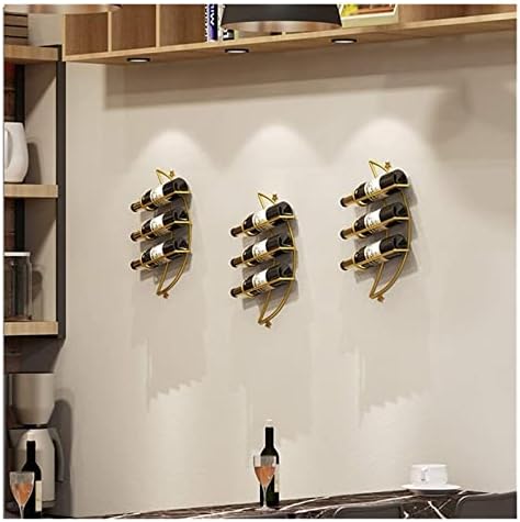 ALDEPO Wall-Mounted Wine Rack with Ornamental Design