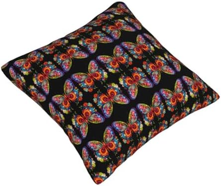 Ogniwo Embroidery Butterfly Throw PillowSoft 12x12 Inch Cushion Cover