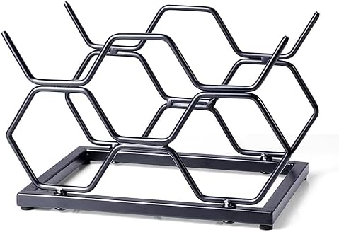 Drincarier 5 Bottle Tabletop Wine Rack - Modern Gold Metal Design