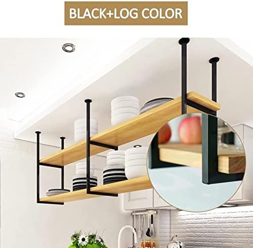 Hanging Wine Glass Rack with Wrought Iron Design