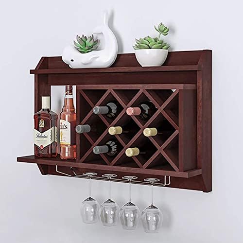 KOHARA Wall-Mounted Wine Rack 3-Layer Wooden Display