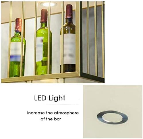 Wall-Mounted Wine Rack with LED Light