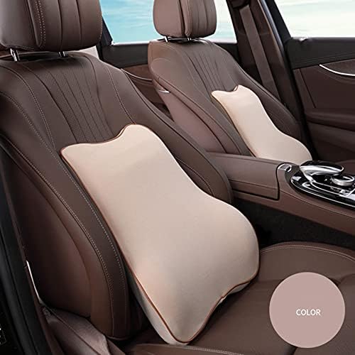 Car Lumbar Support Pillow Memory Foam Office Backrest Cushion 46x40x12cm Gray