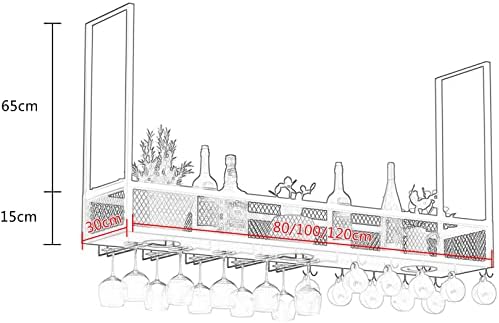 LUCEAE Wall-Mounted Wine Rack with Glass Holder and 2-Layer Storage