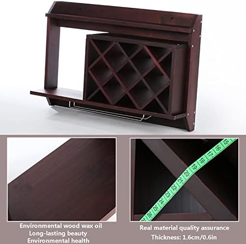 KOHARA Wall-Mounted Wine Rack 3-Layer Wooden Display