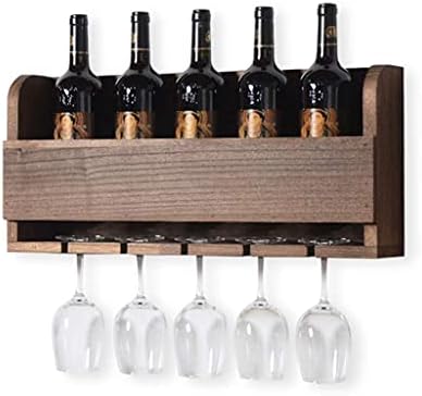 BOCbco Wall-Mounted Wine Rack 5 Bottles 5 Glasses