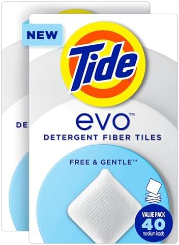 Tide Evo Free Gentle Detergent Tiles 40 ct 100 Concentrated