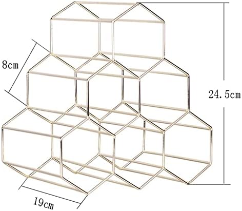 ALDEPO Iron Wire Hexagon Wine Rack Freestanding