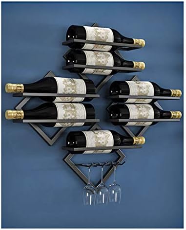 BOCbco Wall-Mounted Wine Rack for 1 Bottle 3 Glasses