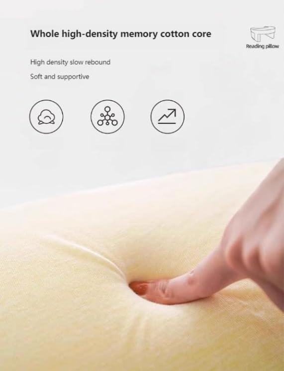 Ergonomic Reading Pillow for Bed Arm Rest and Lap Work