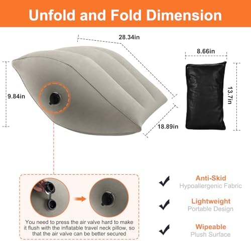 PNEUICALLY Inflatable Leg Elevation Pillow for Swelling and Back Pain Relief 1