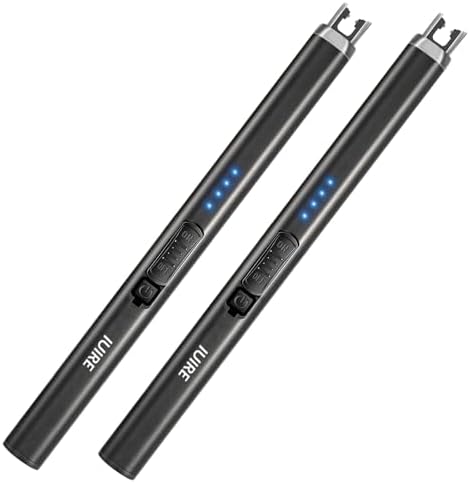 IUIRE Electric Candle Lighter USB Rechargeable Double Safety Switch 2 Pack