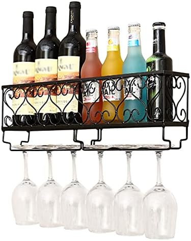 ALDEPO Wall-Mounted Wine Rack with Iron Frame